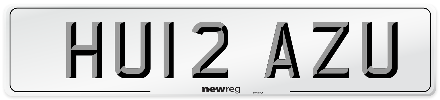 HU12 AZU Number Plate from New Reg